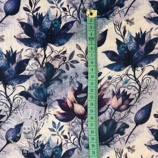 Tissu double gaze/mousseline Dreamy flowers design D digital print