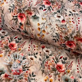 Tissu double gaze/mousseline Stylish flowers design C digital print