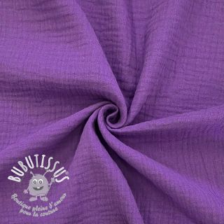 Tissu double gaze/mousseline violet
