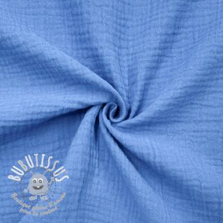 Tissu double gaze/mousseline royal blue
