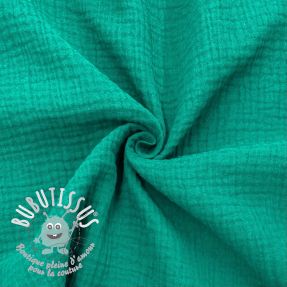 Tissu double gaze/mousseline dark teal