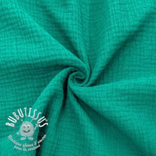 Tissu double gaze/mousseline dark teal