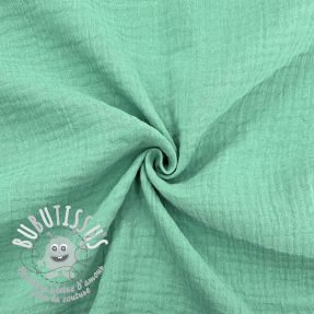 Tissu double gaze/mousseline peppermint