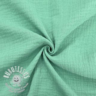 Tissu double gaze/mousseline peppermint