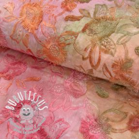 Tissu coton TIE DYE EMBROIDERY Swingy design B
