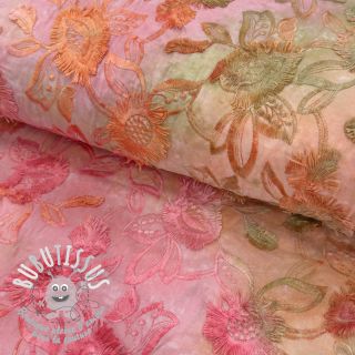 Tissu coton TIE DYE EMBROIDERY Swingy design B