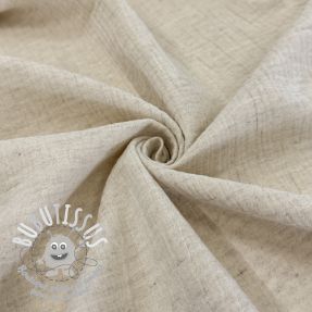 Tissu double gaze/mousseline Lin naturels