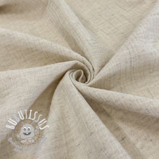 Tissu double gaze/mousseline Lin naturels
