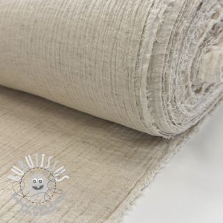 Tissu double gaze/mousseline Lin naturels