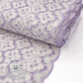 Tissu coton EMBROIDERY Lilian purple