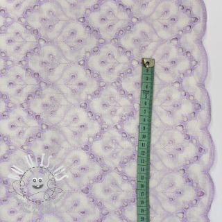 Tissu coton EMBROIDERY Lilian purple