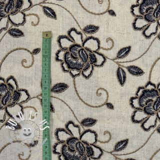 Viscose lin Lizzy FLORAL naturels