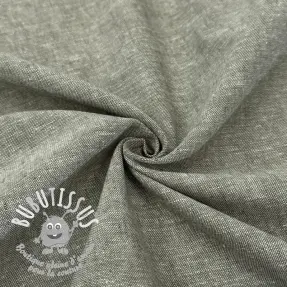 Tissu mélange lin et cotton Lico camo green