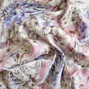Viscose SHINIO Floral treasure pink