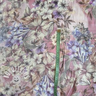 Viscose SHINIO Floral treasure pink