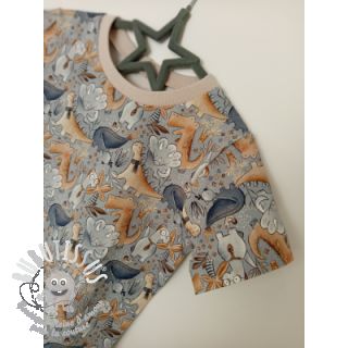 Jersey Happy dinos grey digital print