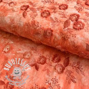Tissu coton TIE DYE EMBROIDERY Poppy design H