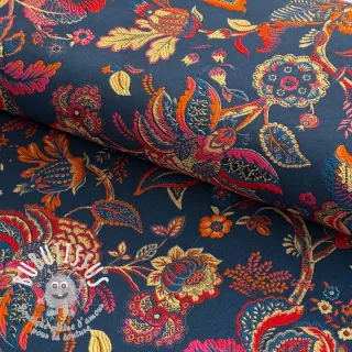 Tissu déco jacquard Inaya bleu