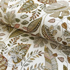 Tissu déco jacquard Euphoria blanc kaki