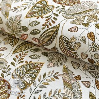 Tissu déco jacquard Euphoria blanc kaki