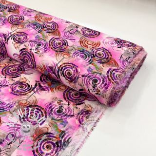 Viscose RAYON POPLIN Feathers design G digital print