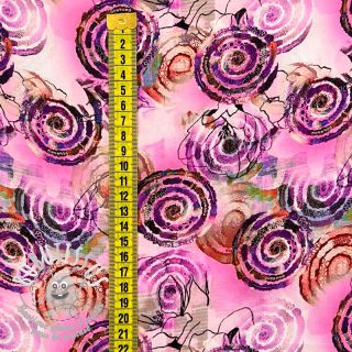 Viscose RAYON POPLIN Feathers design G digital print