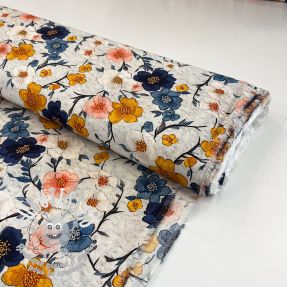 Viscose RAYON POPLIN Flowy flowers design C digital print