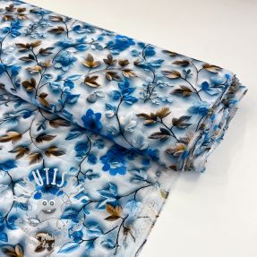 Viscose RAYON POPLIN Flowy flowers design E digital print