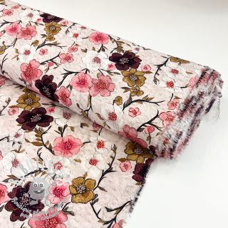 Viscose RAYON POPLIN Flowy flowers design D digital print