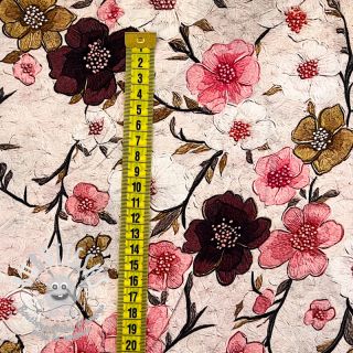 Viscose RAYON POPLIN Flowy flowers design D digital print