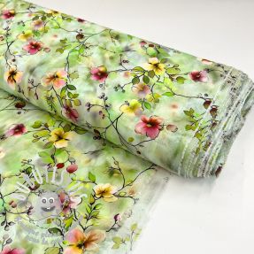 Viscose RAYON POPLIN Bright flowers design F digital print