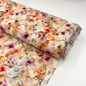 Viscose RAYON POPLIN Bright flowers design G digital print
