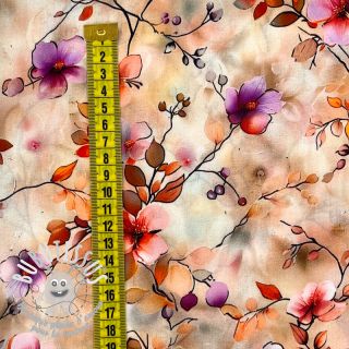 Viscose RAYON POPLIN Bright flowers design G digital print