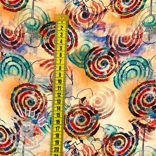 Viscose RAYON POPLIN Feathers design D digital print
