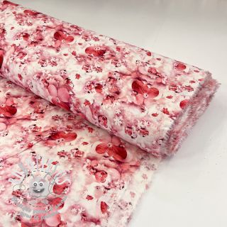 Viscose RAYON POPLIN Bright flowers design A digital print