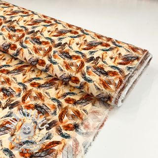 Viscose RAYON POPLIN Feathers design C digital print