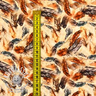 Viscose RAYON POPLIN Feathers design C digital print