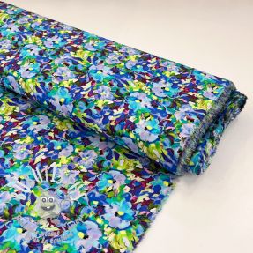 Viscose RAYON POPLIN Oil painted flowers design C digital print