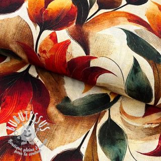 Viscose lin Marigold design F digital print