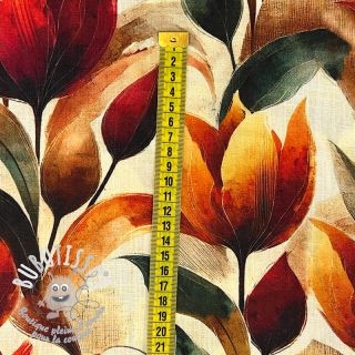 Viscose lin Marigold design F digital print