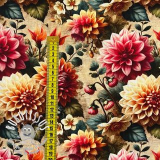 Viscose lin Rosalie design A digital print