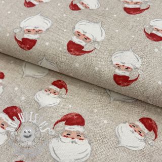 Tissu déco premium Santa Funny Face