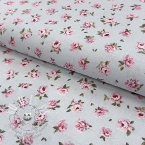 Tissu déco premium Classic Little Rose light blue