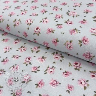 Tissu déco premium Classic Little Rose light blue