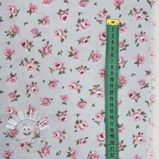 Tissu déco premium Classic Little Rose light blue