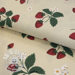 Tissu déco premium Strawberry Happy Fruit