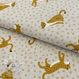Tissu déco Linenlook Leopard Journey