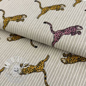 Tissu déco Linenlook Cheetah Jumping