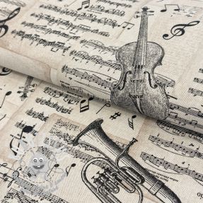 Tissu déco Linenlook Music Notes