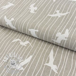 Tissu déco Linenlook Iconic Seagull Stripe linen